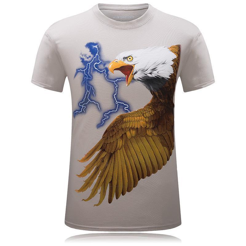 Lightning Strikes Eagle Flies USA Camiseta