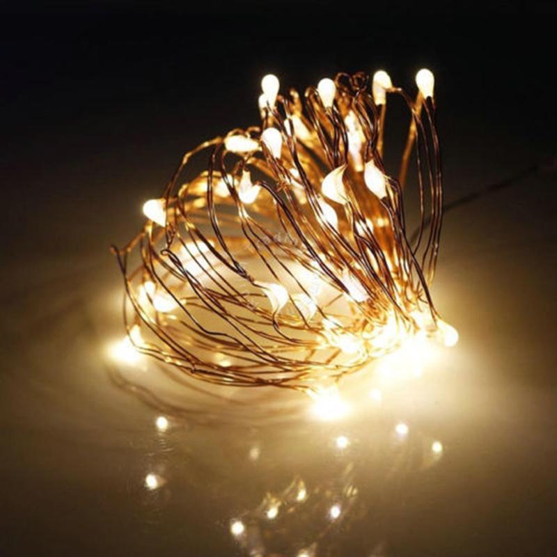 LED Copper Wire Battery Powered Lights-Warm White-Theone Apparel