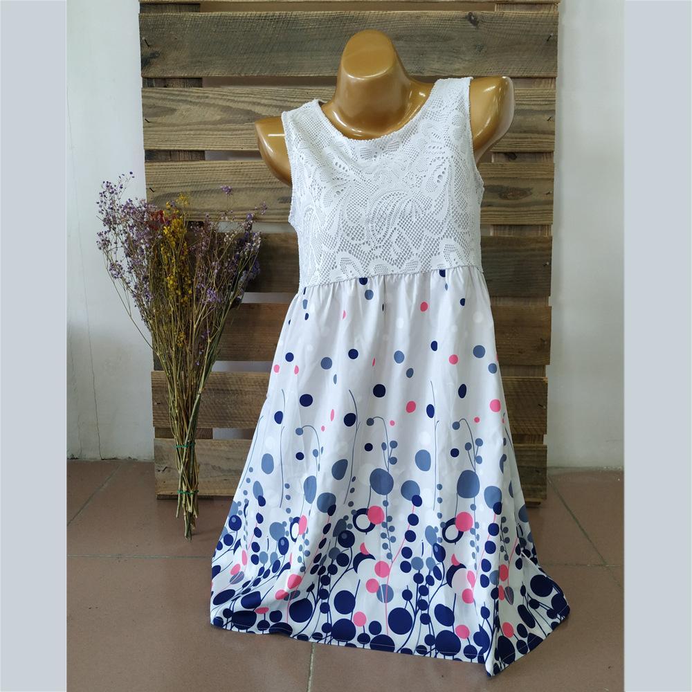 Lacy Dots Strapless Summer Dress-White/Red-Theone Apparel