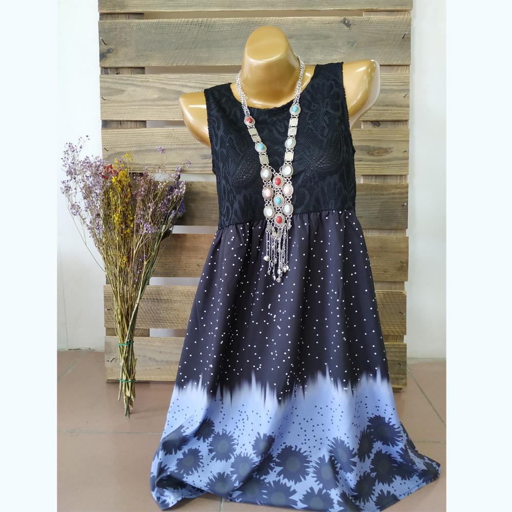 Vestido de verano sin tirantes Lacy Dots