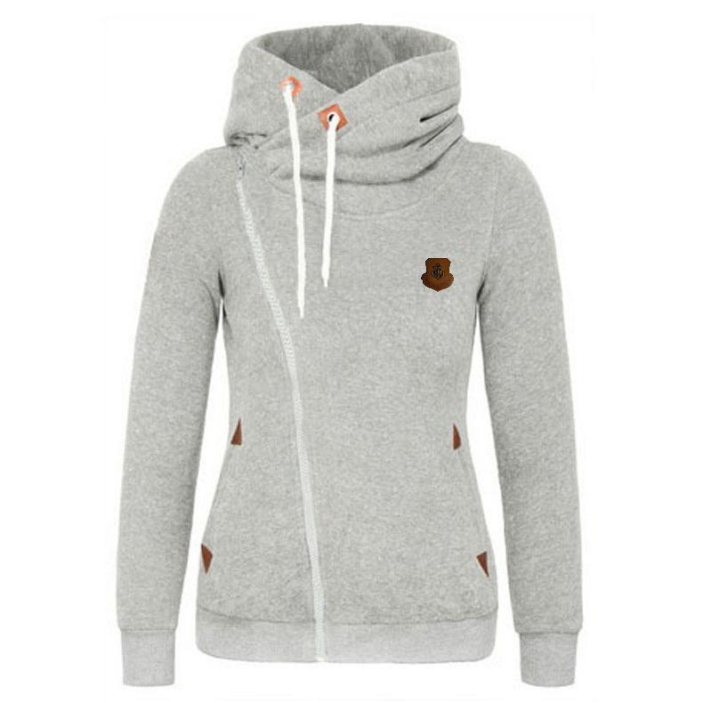 Trendy side zip drawstring hoodie