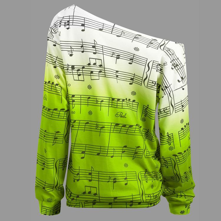 Neon Ombre Music Note Sweater