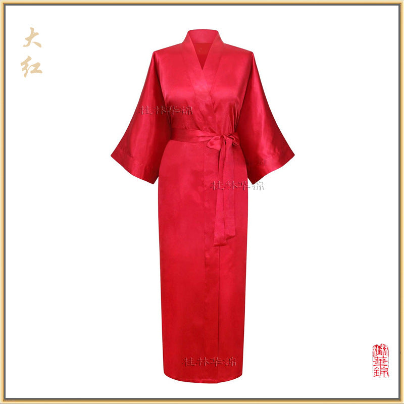 Long Lengths Loose Sleeve Robe-Red-Theone Apparel