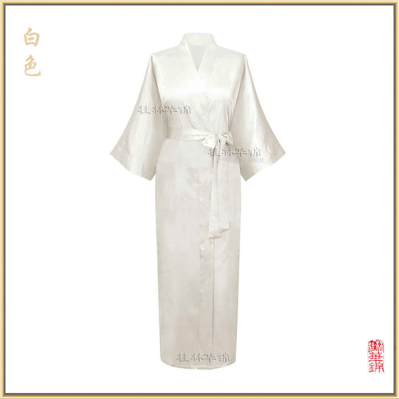 Long Lengths Loose Sleeve Robe-White-Theone Apparel
