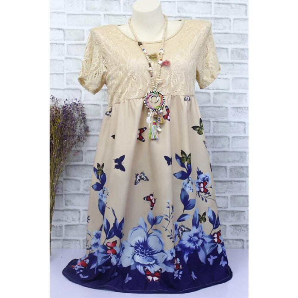 Precioso vestido de encaje con estampado de mariposas