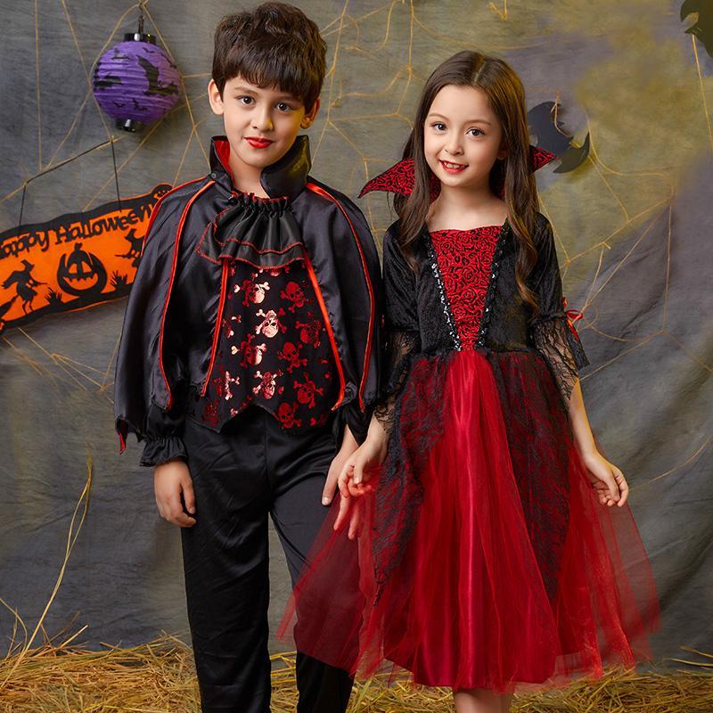 Matching Full Set Boy and Girl Vampire Costume