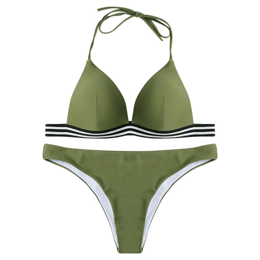 Neckholder-Damen-Bikini-Set