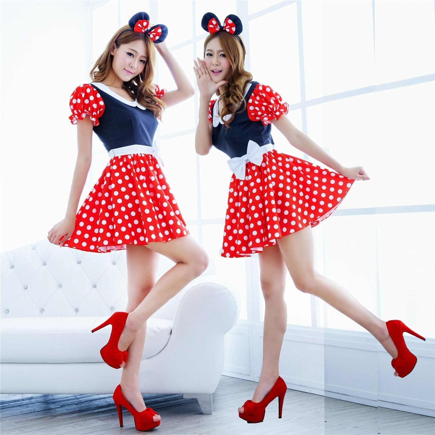 Mini Mouse Polka Dot Skirt and Top