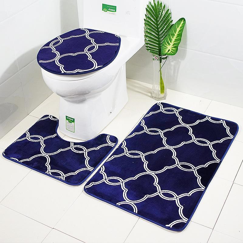 Modern Greek Link Bath Mat Set