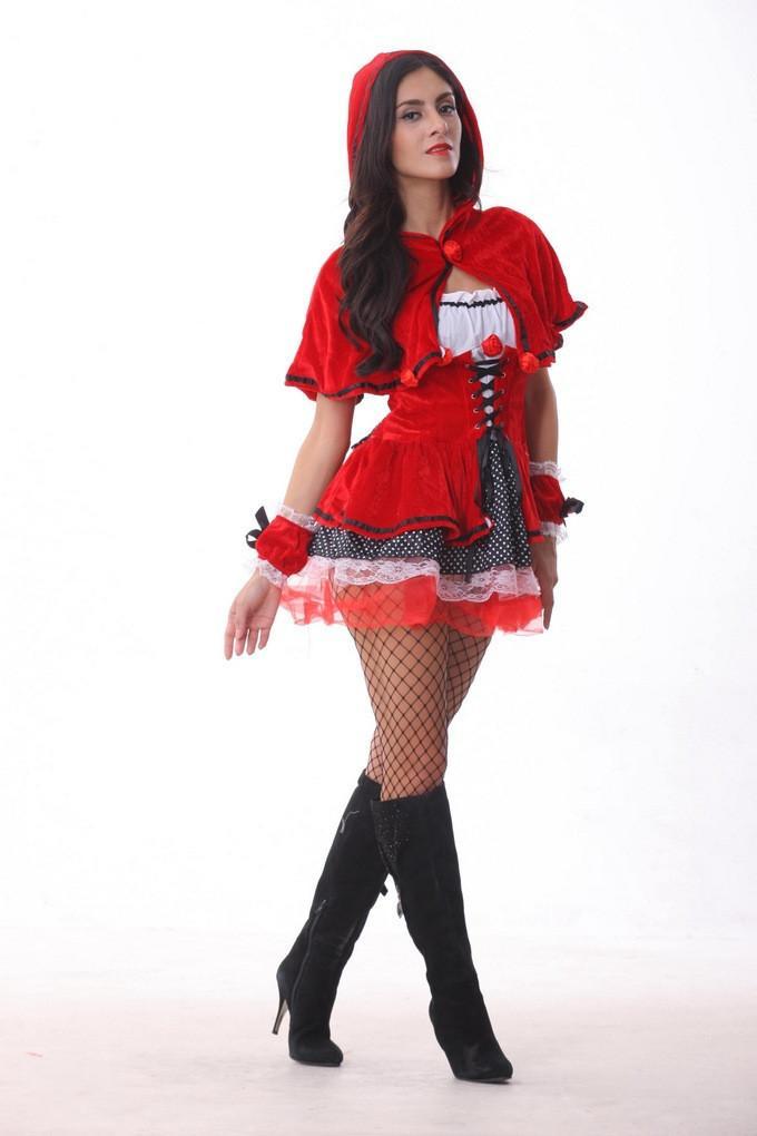 Naughty Little Red Riding Hood Halloween Cosplay Costume - Theone Apparel