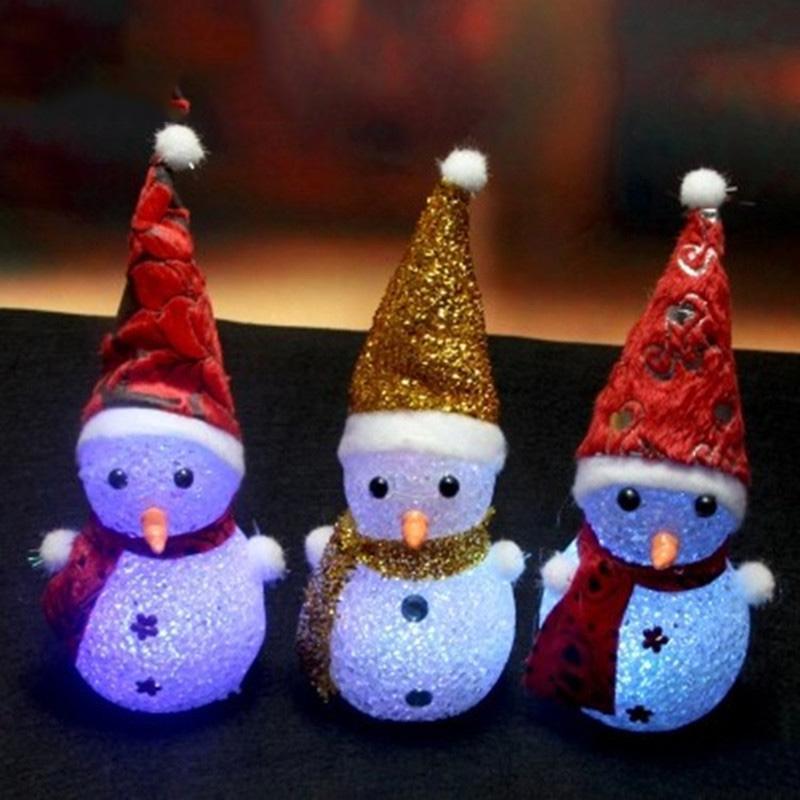 Novelty Glowing Snowman Night Light-Random Color-Theone Apparel