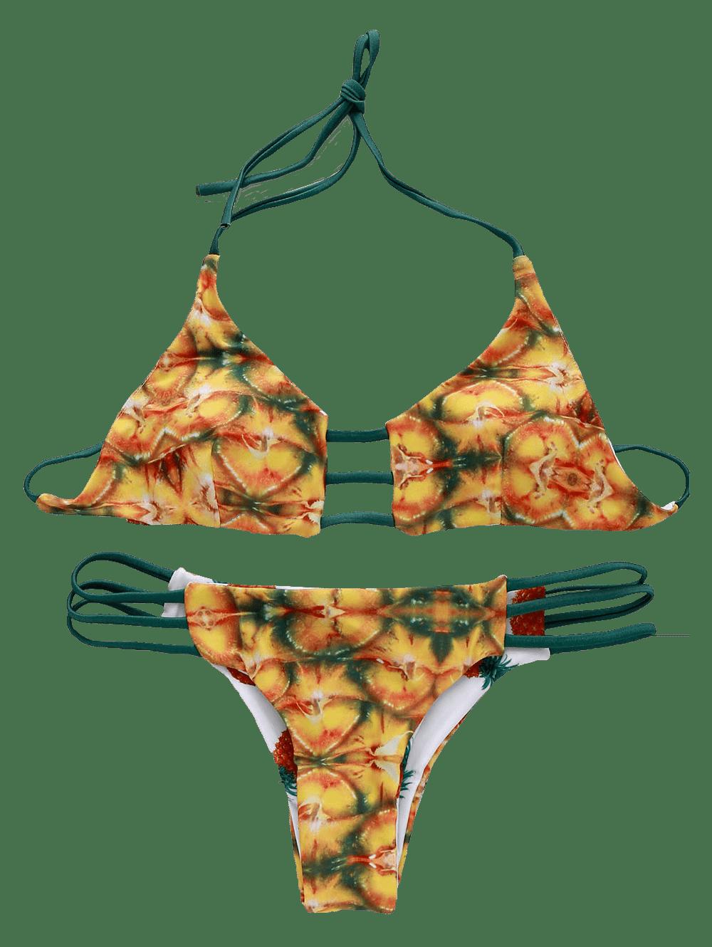 Pineapple Print Womens String Bikini