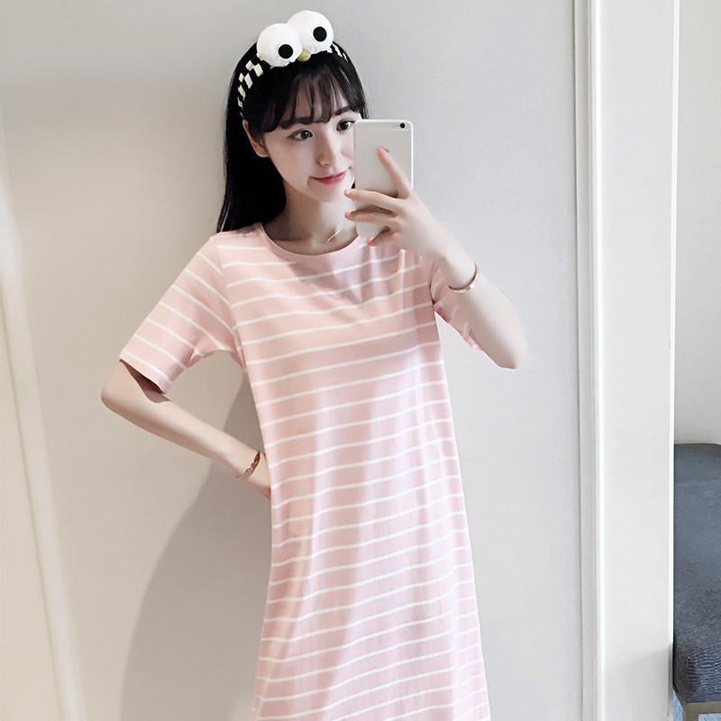 Horizontal Striped Sleeveless Casual Dress