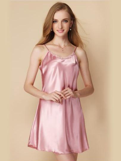 Satiny transparent babydoll