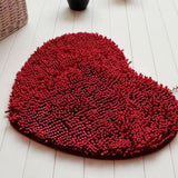 Plush Fabric Heart Shaped Bath Mat