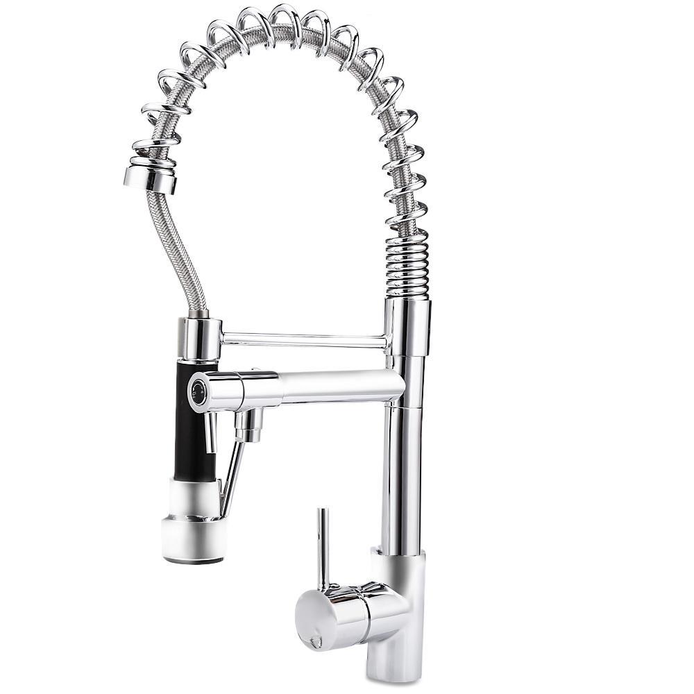 Pull-Down Swivel Kitchen Faucet with Flexible Hose