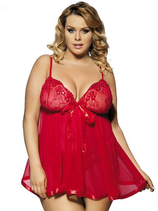 Plus size lingerie babydoll set