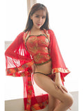 Sexy pure geisha lingerie gewaad set