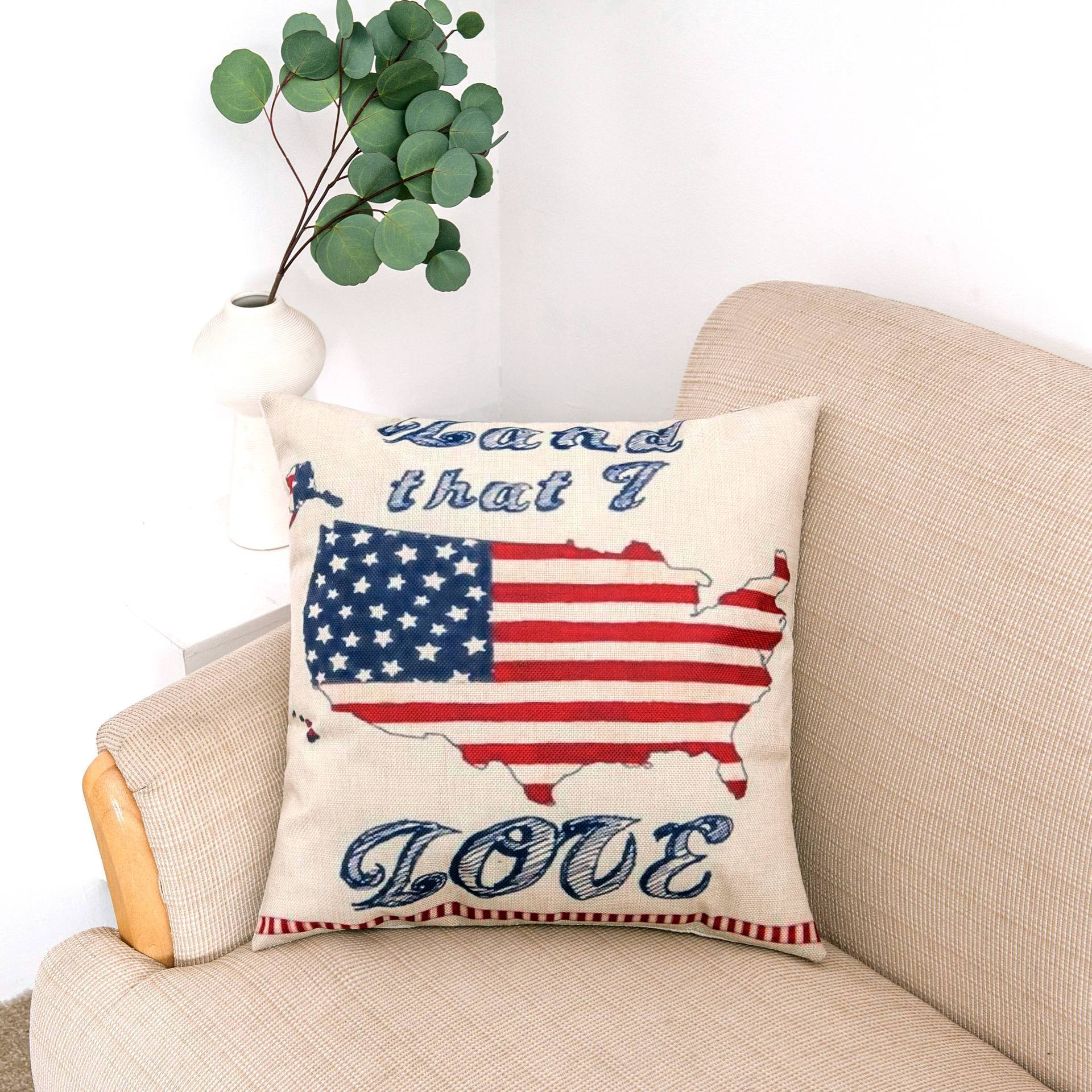 Red White and Blue Patriotic Pillow Covers-601-0024-S6-Theone Apparel