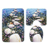 Set di tappeti da bagno ispirato alla pietra del fiume