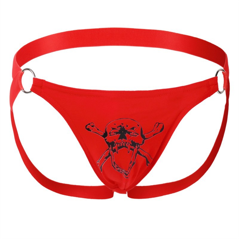 Ruffled Lace Skirt Thong Panty-Red-Theone Apparel