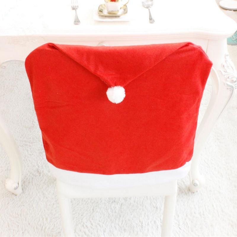 Santa Christmas Hat Chair Covers