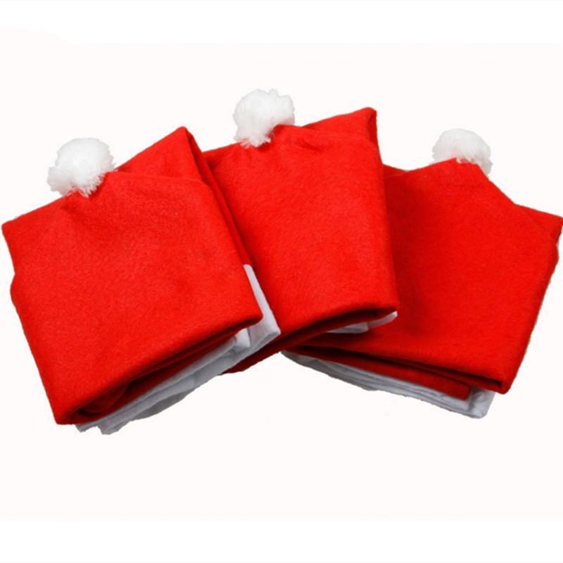 Santa Christmas Hat Chair Covers