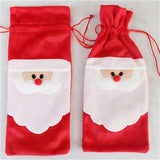 Santa Claus Red Wine Bottle Covers