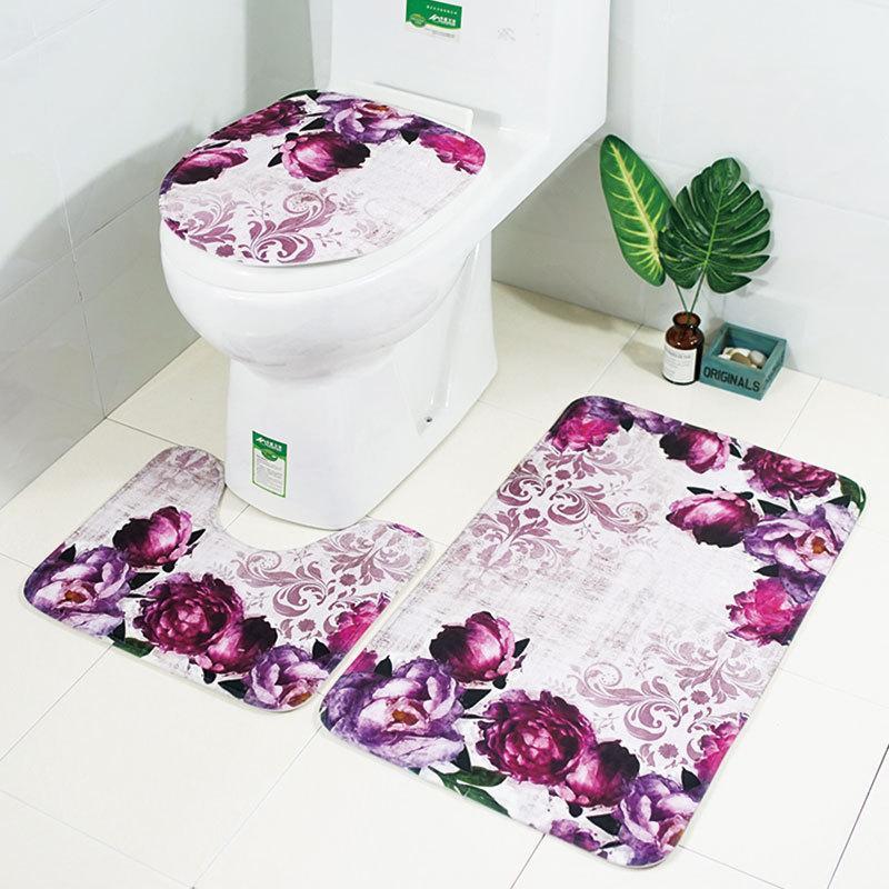 Adegan dari set karpet kamar mandi alam