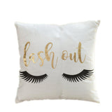 Scripted Gold Foly Pillow Cows