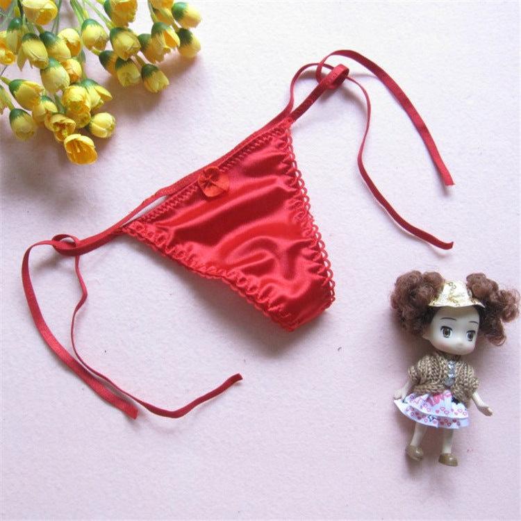 Semi Transparent Mesh Front High Waisted Thongs-Red-Theone Apparel