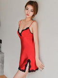 Side Slit Nightdress with Robe - Theone Apparel