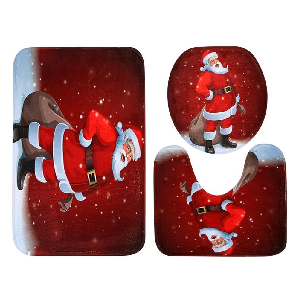 Smiling Red Santa Bathroom Set