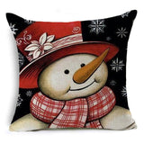 微笑的雪人假日枕頭蓋