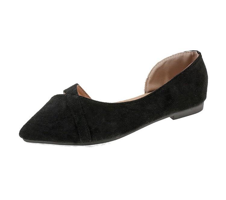 Soft Suede D'Orsay Ballet Flats