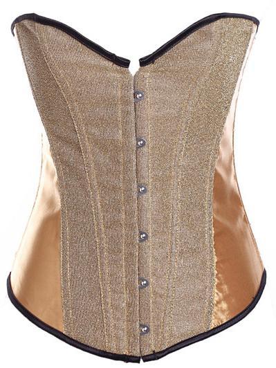 Sparkle Front Underbust Corset-Gold-Theone Apparel
