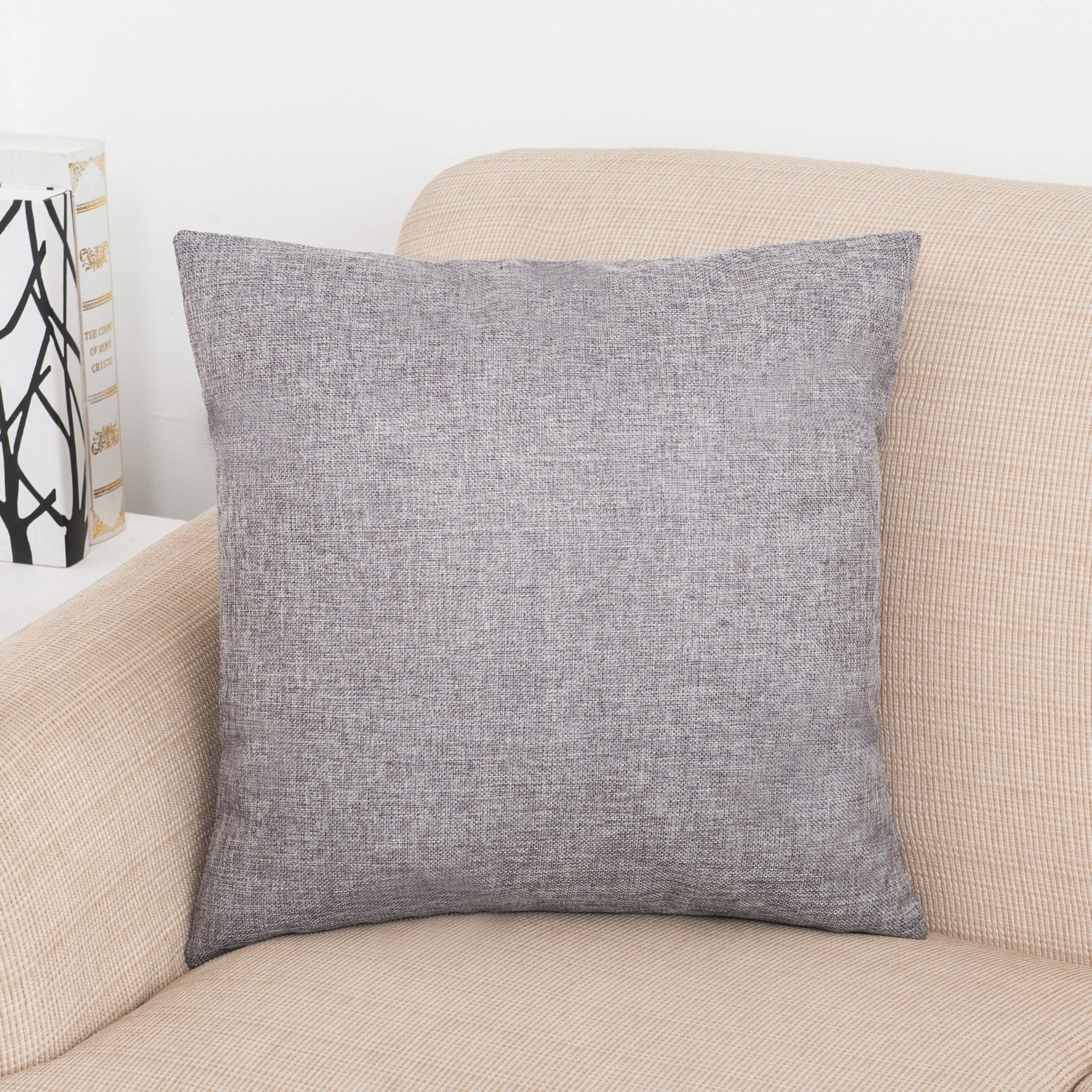 Square Solid Color Pillow Covers-Gray-Theone Apparel