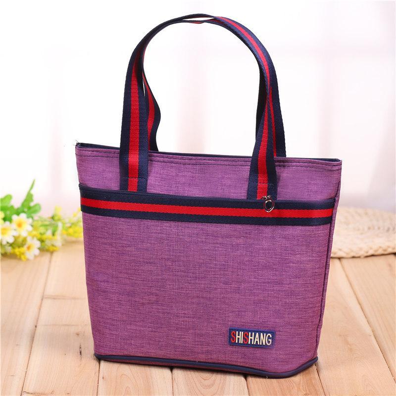 Bolso de mano tipo shopper con tiras