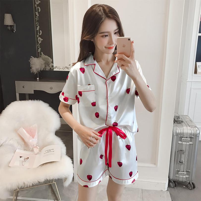 Strawberry Sweetness Silky Sleep Set