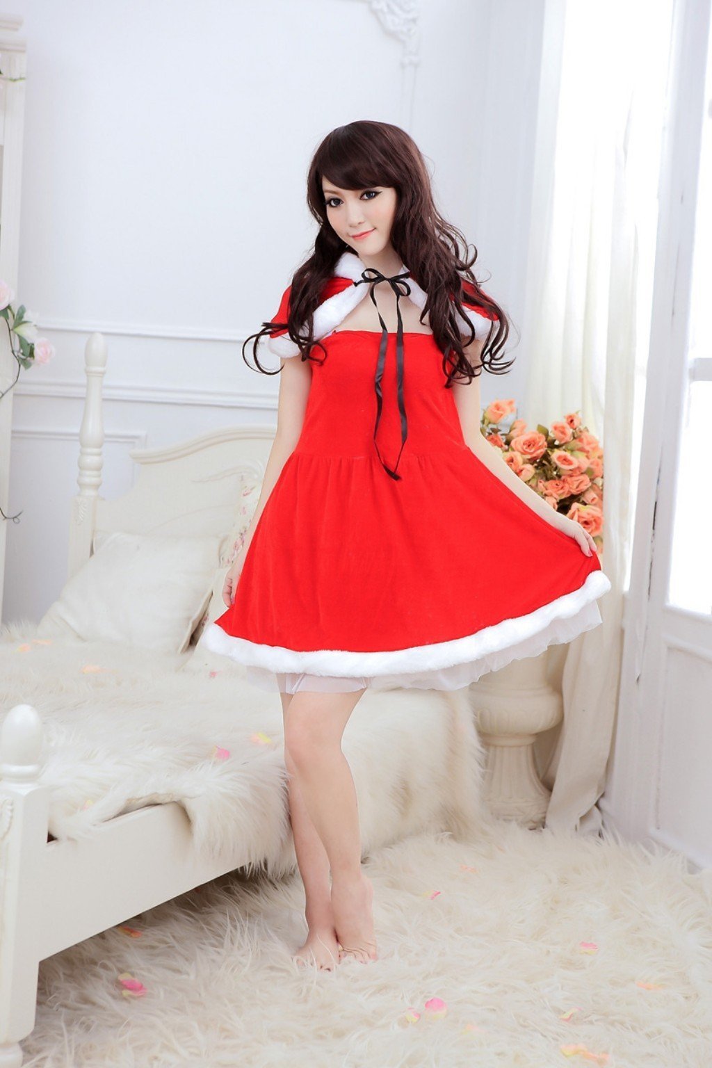 Sweet Santa Two Piece Ladies Costume