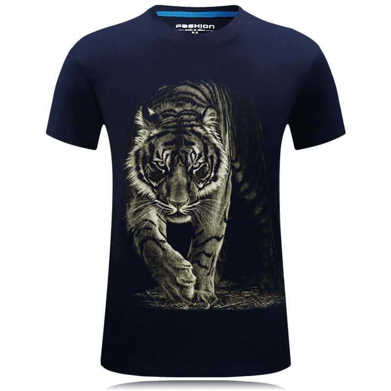 Tiger On The Prowl Shirt-Blue-Theone Apparel