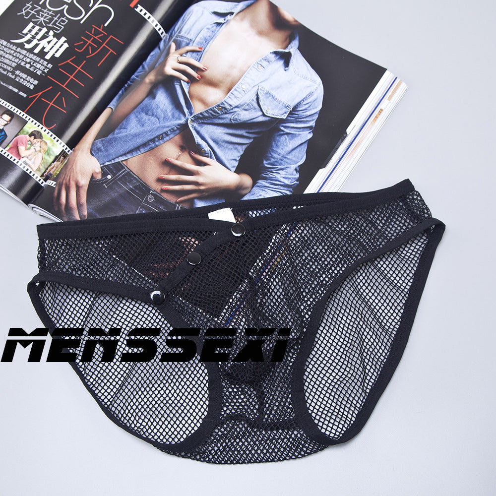 Transparent Mesh Men's Underwear-Black-Theone Apparel