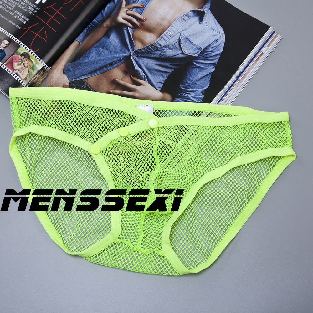 Transparent Mesh Men's Underwear-Green-Theone Apparel