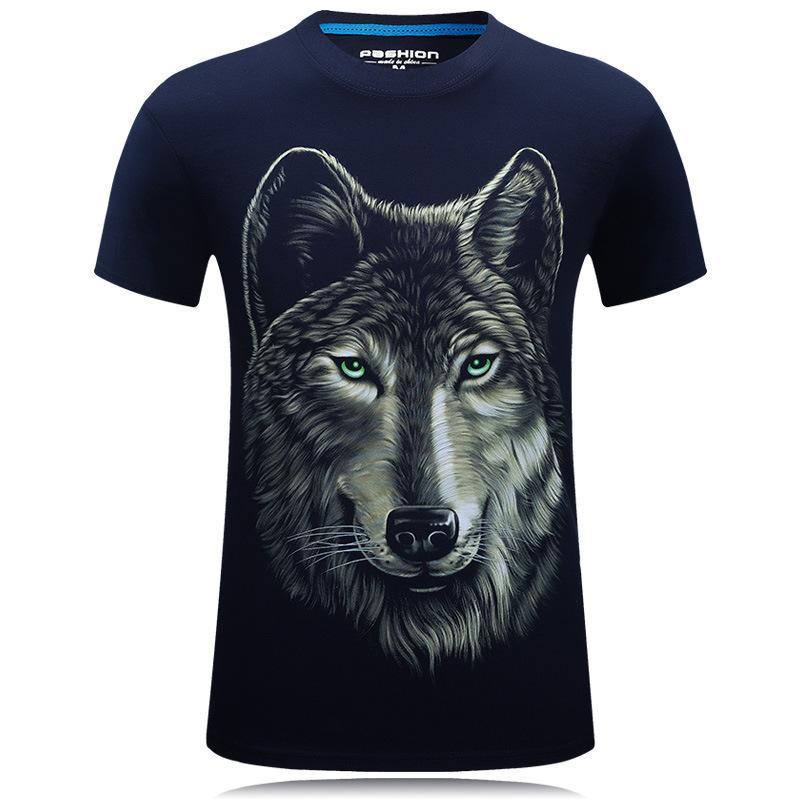 Wolf of Wonder Short Sleeve Shirt-Blue-Theone Apparel
