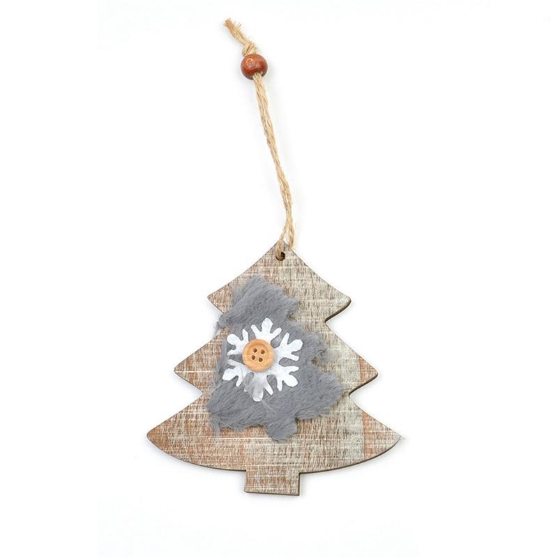 Wooden Christmas Themed Tree Ornaments