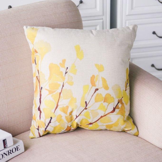 Yellow Flower Blossom Pillow Cover-Theone Apparel