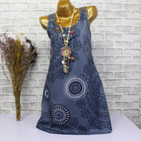 Abstract Mandala Print Summer Dress - THEONE APPAREL