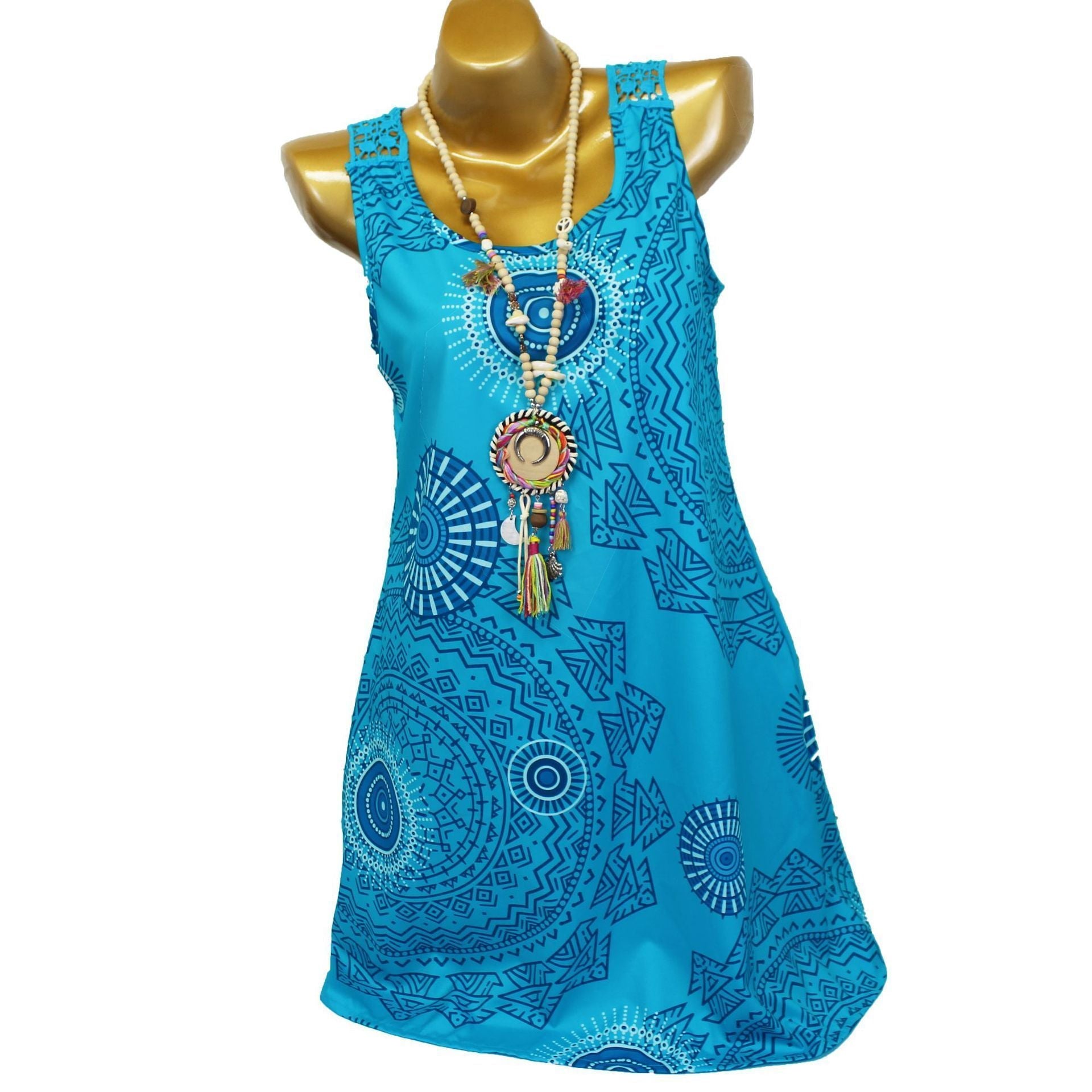 Abstract Mandala Print Summer Dress - THEONE APPAREL