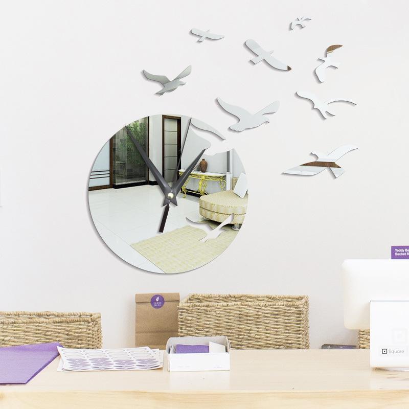 Acrylic Clock and Seagulls Wall Stickers - THEONE APPAREL