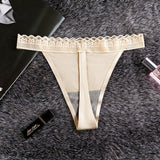 Alluring Lace Up Low Waist Women's Thongs - THEONE APPAREL